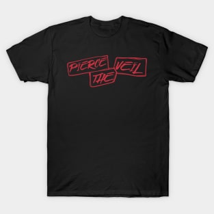 Pierce The Veil1 Red Typograph T-Shirt